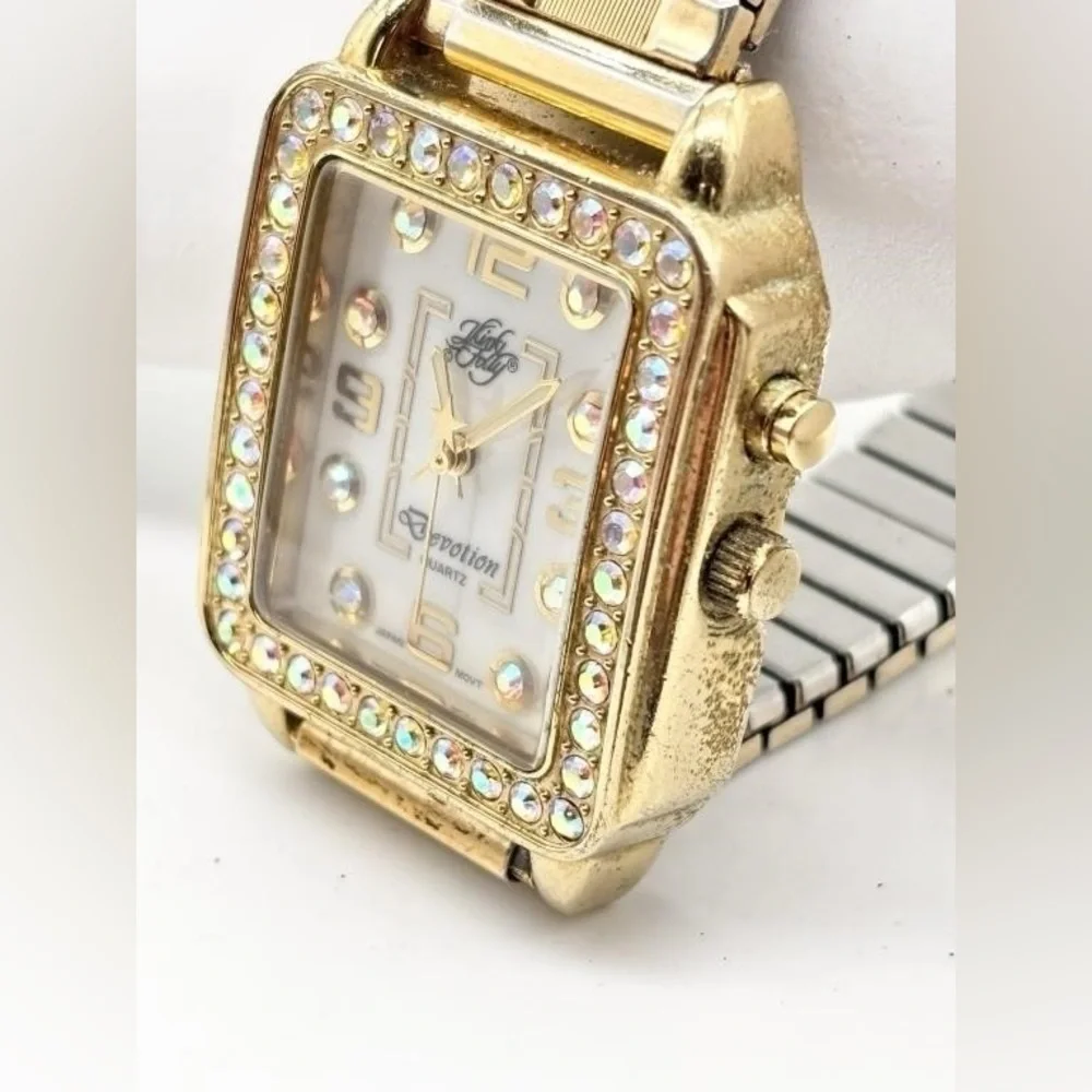 Kirks Folly Gold Watch with Multicolor Accents